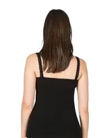 Modal Pamuklu İnce Askılı Dantelli Kadın Atlet Özkan 24675  Siyah görsel 10