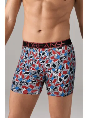 Doreanse Modal Pamuklu İskambil Zar Desenli Erkek Boxer Doreanse 1869