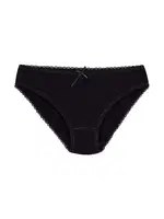 Modal Siyah 6'lı Paket Dantelli Kadın Bikini Külot Yıldız 3901 Siyah detay görünüm