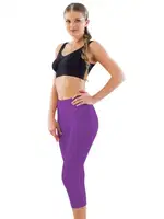 Likralı Kapri Kadın Tayt Emay 7600 Mor