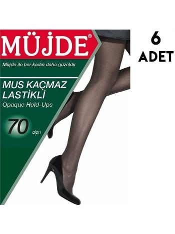 70 Den Mus Kaçmaz Lastikli Çorap 6'lı Müjde 09-1
