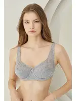 Dantelli Balenli Penye Toparlayıcı Sütyen Nbb 385 Gri