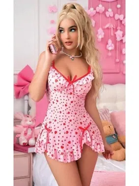 NightLight Kalpli Kurdelalı Erotik Kadın Gecelik NightLight 3701