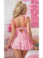 Kalpli Kurdelalı Erotik Kadın Gecelik NightLight 3701 Görsel detay görünüm