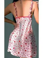 Fırfırlı Kalpli Erotik Kısa Kadın Gecelik NightLight 3702 Görsel detay görünüm