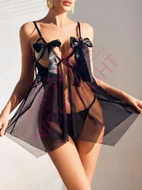 NightLight Kurdelalı Erotik Tül Gecelik NightLight 7022