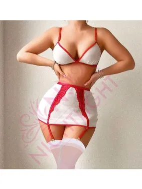 NightLight Jartiyerli Fantazi Hemşire Kostümü NightLight 7039