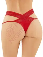 Çapraz Dantelli Fantazi Kadın Külot NightLight 9153-1 Kırmızı detay görünüm