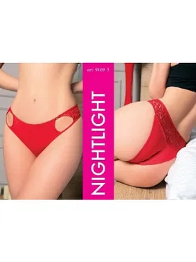 NightLight Kırmızı Pencereli Fantazi Kadın Külot NightLight 9169-3