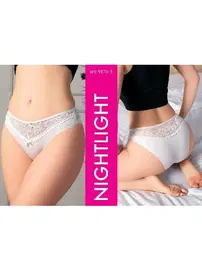 NightLight Beyaz Erotik Dantelli Kadın Külot NightLight 9170-3