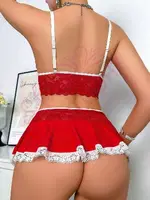 Bustiyer Mini Etekli Fantazi Hemşire Kostümü Nightlight 7047 görsel 4