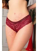 Dantel Desenli Bordo Fantazi Çekici Külot Nightlight 9164-4 Bordo