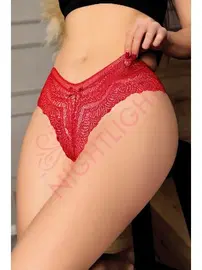 NightLight Desenli Kırmızı Dantel Fantazi Çekici Külot Nightlight 9164-2