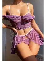 Fantazi Kleopatra Kostümü Nightlight 1064 Mor farklı açı