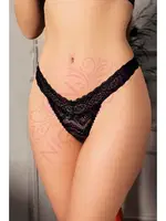 Fiyonklu Fantazi Dantel Külot Nightlight 9162 Siyah farklı açı