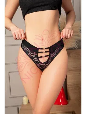 NightLight Dantelli Metal Aksesuarlı Fantazi Külot Nightlight 9157