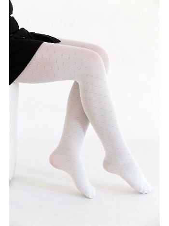 Nokta Çocuk Külotlu Çorap Beyaz Daymod D2122115
