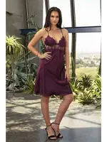 Nurteks 5491 Saten Gecelik Mor görsel 6