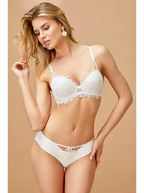Nurteks Nurteks Dantelli Destekli Sütyen Takım Ekru 4494