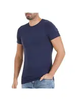 O-Yaka Kısa Kollu Bambu Erkek Lacivert T-Shirt Yıldız 477 Lacivert