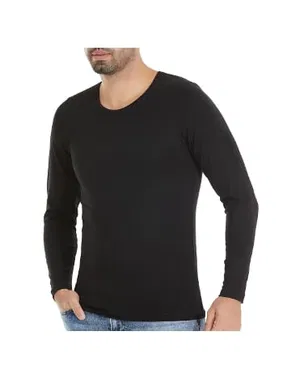 Yıldız Çamaşır O-Yaka Uzun Kollu Modal Erkek Siyah T-Shirt Yıldız 386