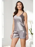 Önden Bağlamalı Saten Dantelli 3Lü Şort Sabahlık Takım Pierre Cardin 2480 görsel 11