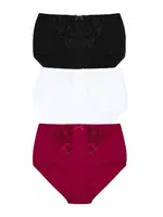 Önü Dantelli Yüksek Bel Külot High Cut %96 Pamuk ÖTS 4416 - 6 ADET