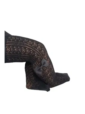 Daymod Orietta Aksesuarli Bebek Külotlu Çorap Siyah Daymod D2143003 - Alternatif Görünüm