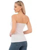 Örme Pamuklu Modal Esnek Rahat İnce Askılı Kadın Atlet Özkan 27042  Beyaz görsel 11