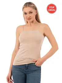 Özkan Örme Pamuklu Modal Esnek Rahat İnce Askılı Kadın Atlet Özkan 27042 