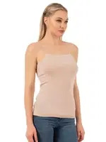 Örme Pamuklu Modal Esnek Rahat İnce Askılı Kadın Atlet Özkan 27042  Ten görsel 4