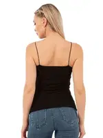 Örme Pamuklu Modal Esnek Rahat İnce Askılı Kadın Atlet Özkan 27042  Siyah görsel 7