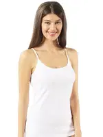 Örme Pamuklu Ribana Esnek Rahat İp Askılı Kadın Atlet Özkan 0107  Beyaz görsel 8