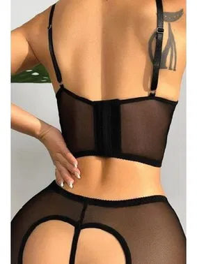 For Dreams Özel Bölgesi Açık Dantelli Fantazi Büstiyer Takım For Dreams 8454 - Alternatif Görünüm