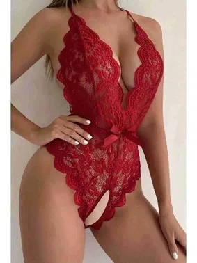 For Dreams Özel Bölgesi Açık Fiyonklu Dantel Fantazi Kadın Body For Dreams 8458 - Alternatif Görünüm