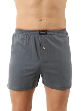 Özkan Özkan 0041 Antrasit Erkek Şardonlu Pamuklu Düğmeli Penye Boxer