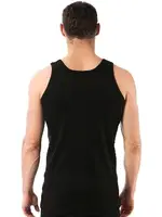 Özkan 0113 Erkek Pamuklu Ribana Esnek Yumuşak Kalın Askılı Atlet Siyah görsel 7