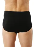 Özkan 0117 Erkek Ribana Pamuklu Slip Torbalı Külot Siyah görsel 4