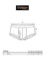 Özkan 0117 Erkek Ribana Pamuklu Slip Torbalı Külot Gri görsel 6