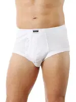 Özkan 0117 Erkek Ribana Pamuklu Slip Torbalı Külot Beyaz