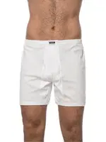 Özkan 0118 Erkek %100 Pamuklu Ribana Esnek Yumuşak Rahat Paçalı Don Beyaz