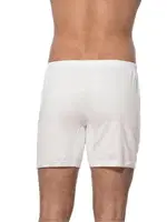 Özkan 0118 Erkek %100 Pamuklu Ribana Esnek Yumuşak Rahat Paçalı Don Beyaz detay görünüm