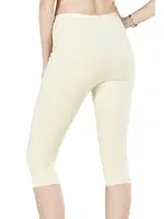 Özkan 0458 Kadın Pamuklu Likralı Süprem Esnek Rahat Kapri Tayt Ten görsel 5