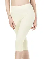 Özkan 0458 Kadın Pamuklu Likralı Süprem Esnek Rahat Kapri Tayt Ten görsel 6