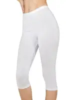 Özkan 0458 Kadın Pamuklu Likralı Süprem Esnek Rahat Kapri Tayt Beyaz görsel 10