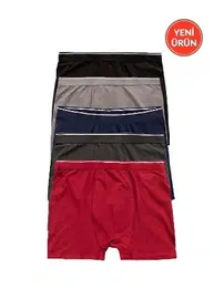 Özkan Özkan 11110 5li Paket Erkek Karışık Renkli Pamuklu Likralı Süprem Esnek Rahat Boxer