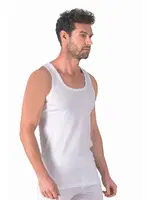 Özkan 11406 Erkek %100 Pamuklu Ribana Esnek Rahat Kalın Askılı örme Atlet Beyaz görsel 12