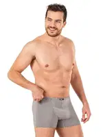 Özkan 11897 Gri Erkek Pamuklu Modal Boxer Şort Gri farklı açı