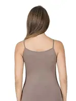 Premium Kumaş Viskon Saten Yakalı Esnek  İnce Askılı Atlet Özkan 2040 Kahverengi görsel 39