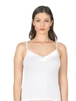 Premium Kumaş Viskon Saten Yakalı Esnek  İnce Askılı Atlet Özkan 2040 Beyaz görsel 34